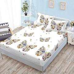 Чаршаф с ластик от финет 160x200 см + 2 калъфки