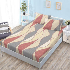 Чаршаф с ластик от финет 160x200 см + 2 калъфки