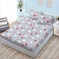 Чаршаф с ластик от финет 160x200 см + 2 калъфки
