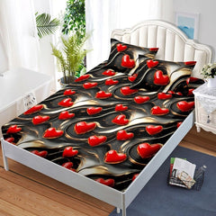 Чаршаф с ластик от финет 160x200 см + 2 калъфки