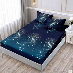 Чаршаф с ластик 180x200 см + 2 калъфки – двойно легло