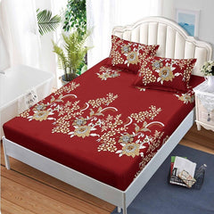 Чаршаф с ластик от финет 160x200 см + 2 калъфки