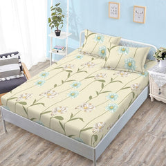 Чаршаф с ластик от финет 160x200 см + 2 калъфки