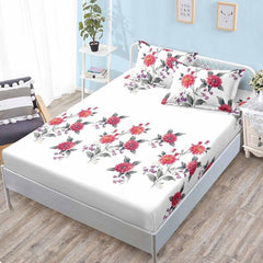 Чаршаф с ластик от финет 160x200 см + 2 калъфки