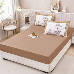 Чаршаф с ластик от финет 160x200 см + 2 калъфки