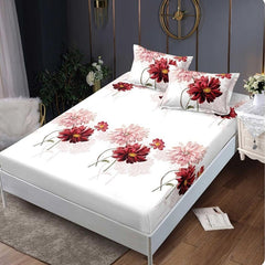 Чаршаф с ластик от финет 160x200 см + 2 калъфки