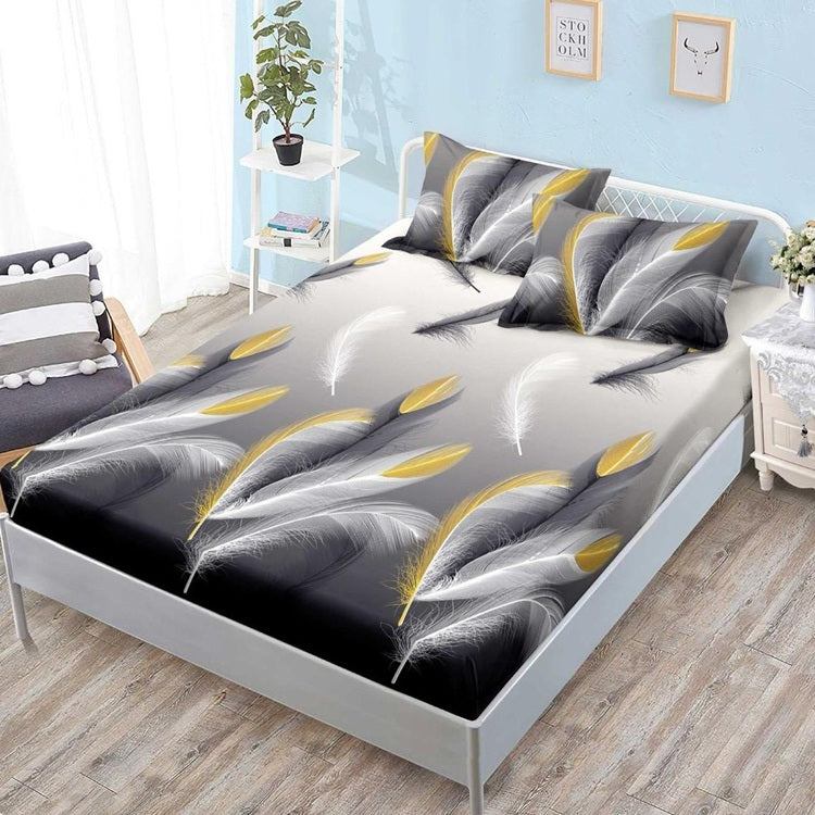 Чаршаф с ластик от финет 160x200 см + 2 калъфки