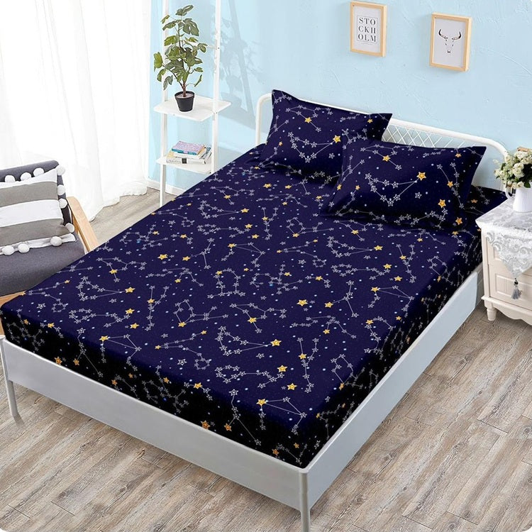 Чаршаф с ластик от финет 160x200 см + 2 калъфки