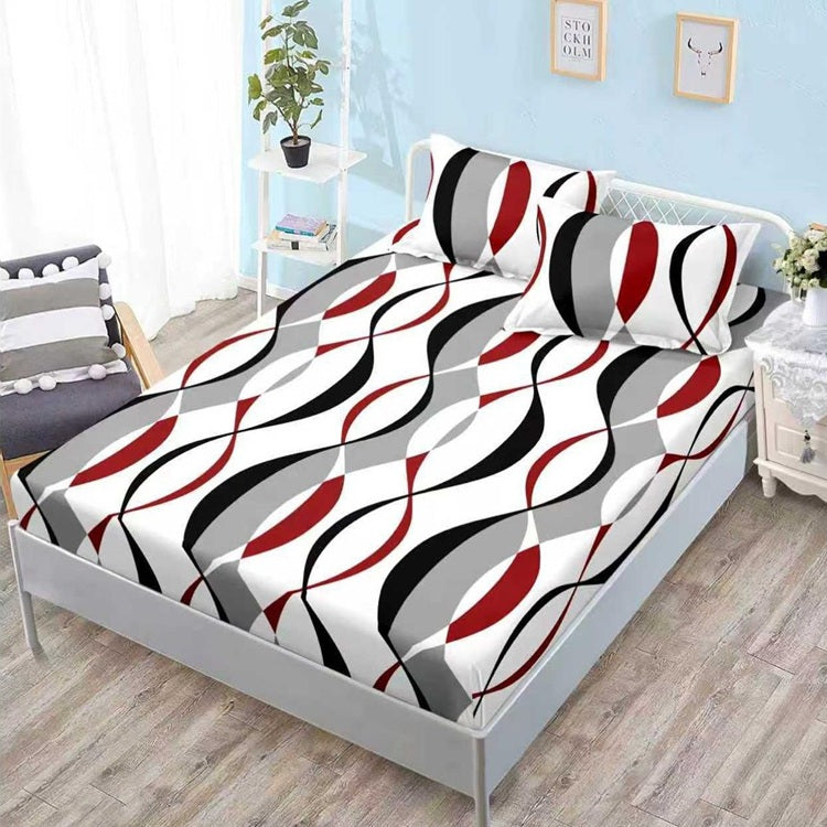 Чаршаф с ластик от финет 160x200 см + 2 калъфки