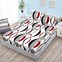 Чаршаф с ластик от финет 160x200 см + 2 калъфки