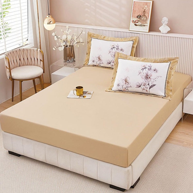 Чаршаф с ластик от финет 160x200 см + 2 калъфки