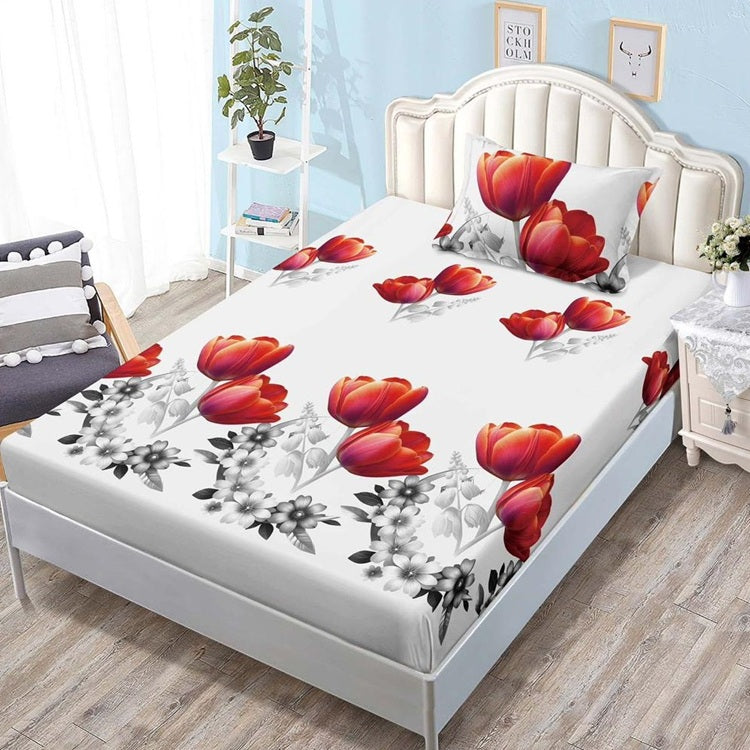 Полуторен чаршаф с ластик 140x200 см + калъфка 50x70 см