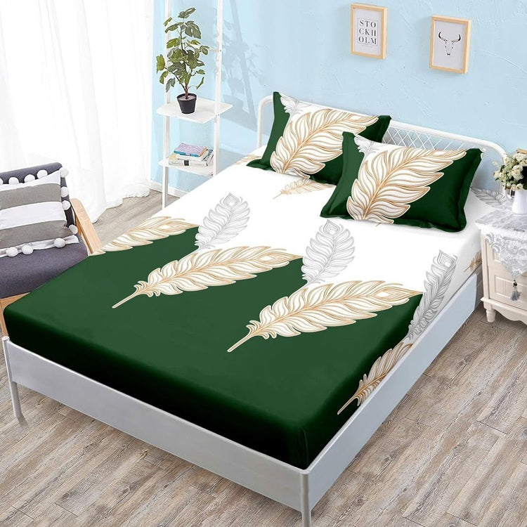 Чаршаф с ластик от финет 160x200 см + 2 калъфки