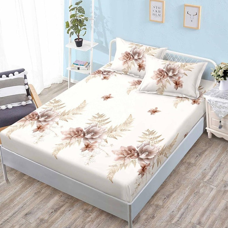 Чаршаф с ластик от финет 160x200 см + 2 калъфки