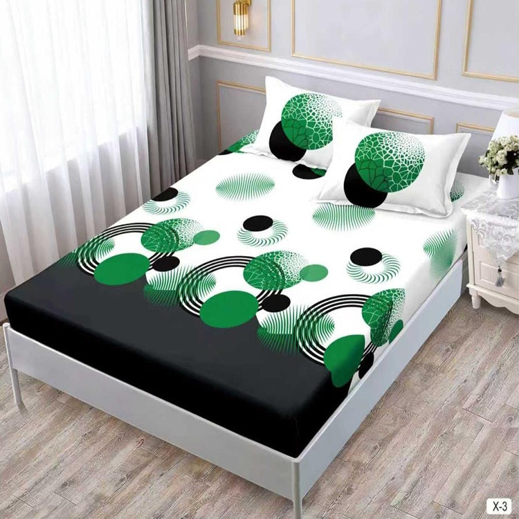 Чаршаф с ластик 180 x 200 см с 2 калъфки