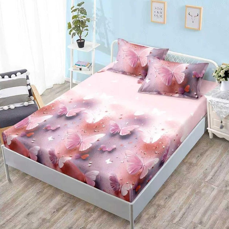 Чаршаф с ластик от финет 160x200 см + 2 калъфки