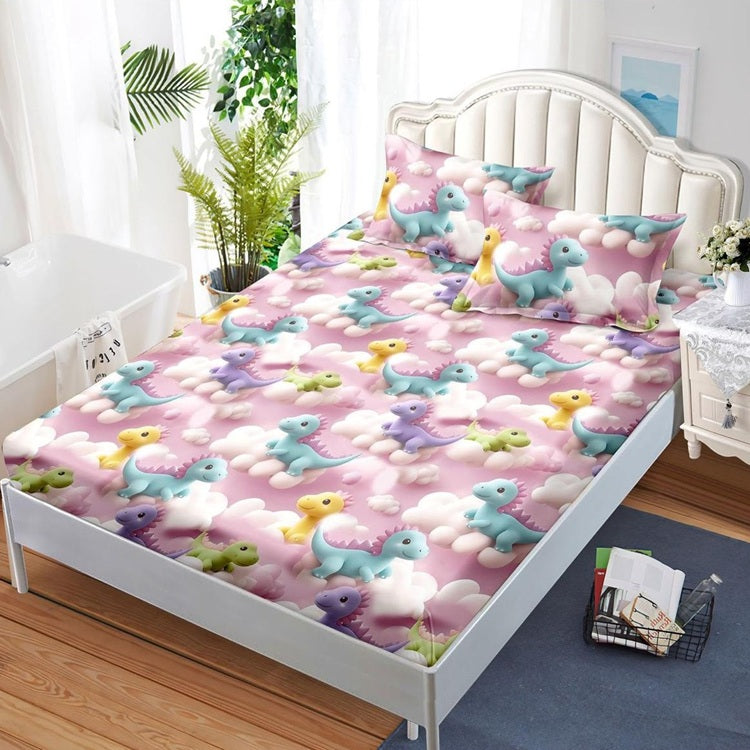 Чаршаф с ластик от финет 160x200 см + 2 калъфки