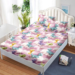 Чаршаф с ластик от финет 160x200 см + 2 калъфки