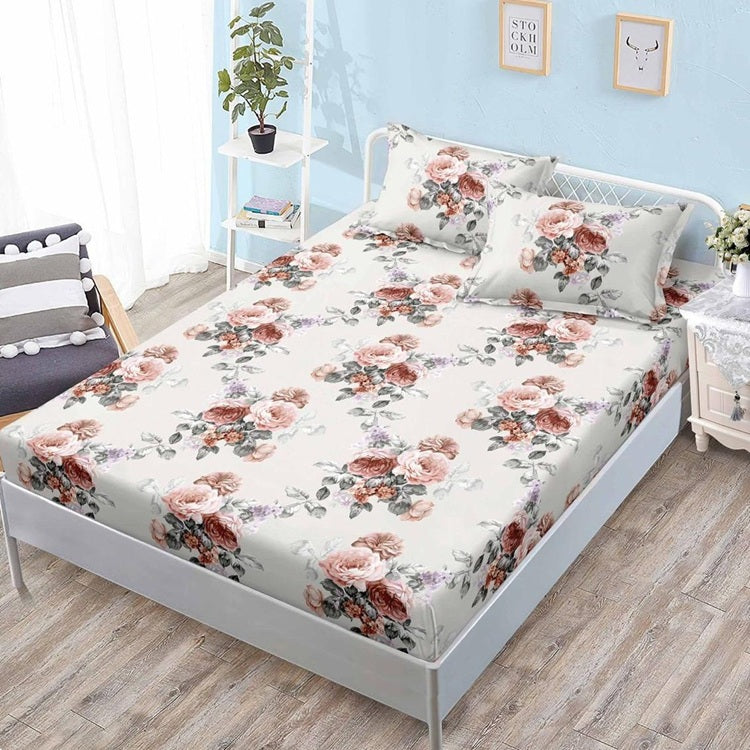 Чаршаф с ластик от финет 160x200 см + 2 калъфки