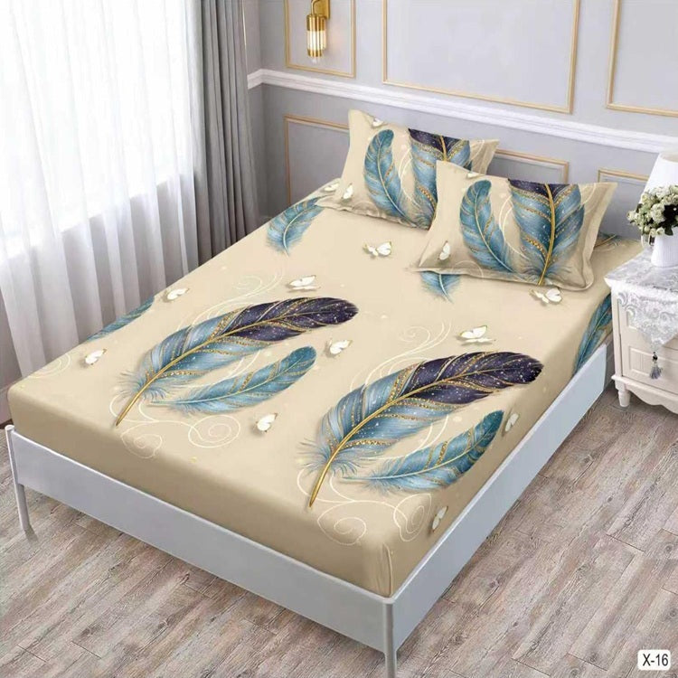 Чаршаф с ластик 180x200 см + 2 калъфки – двойно легло