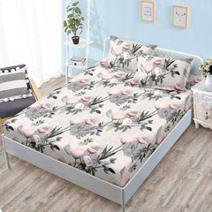Чаршаф с ластик от финет 160x200 см + 2 калъфки