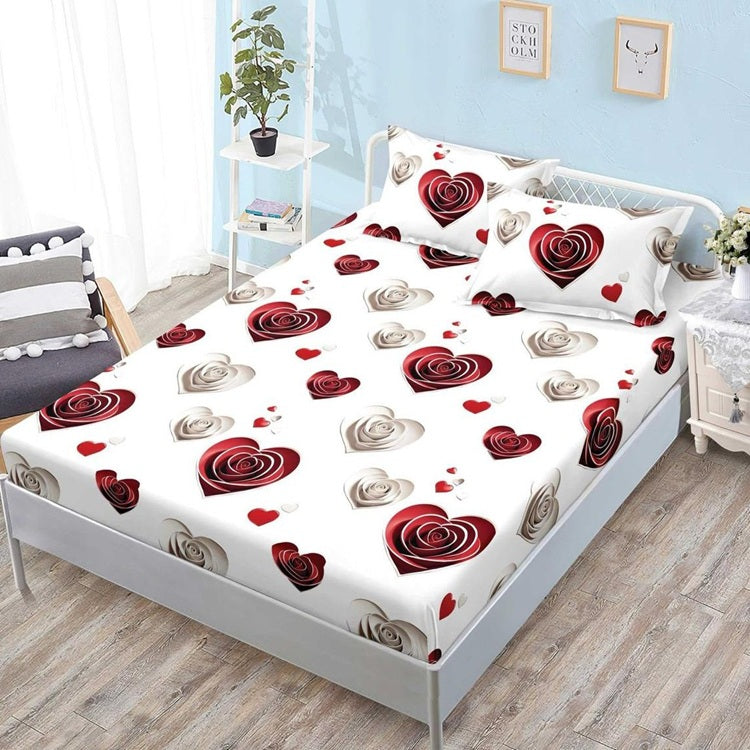 Чаршаф с ластик от финет 160x200 см + 2 калъфки