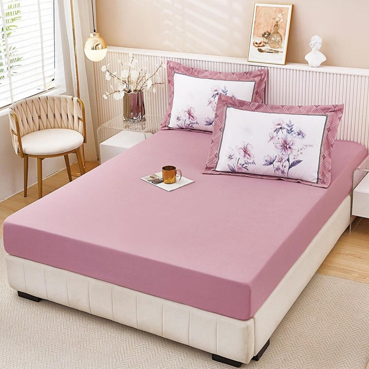 Чаршаф с ластик от финет 160x200 см + 2 калъфки