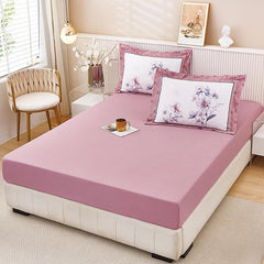 Чаршаф с ластик от финет 160x200 см + 2 калъфки