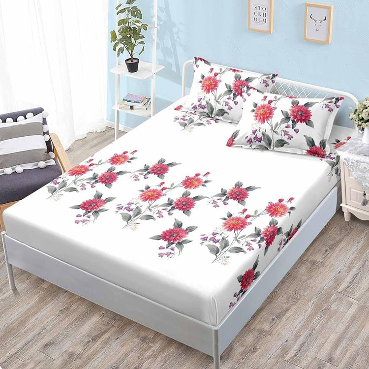 Чаршаф с ластик от финет 160x200 см + 2 калъфки