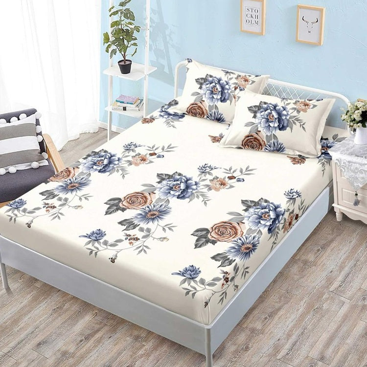 Чаршаф с ластик от финет 160x200 см + 2 калъфки