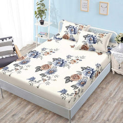 Чаршаф с ластик от финет 160x200 см + 2 калъфки