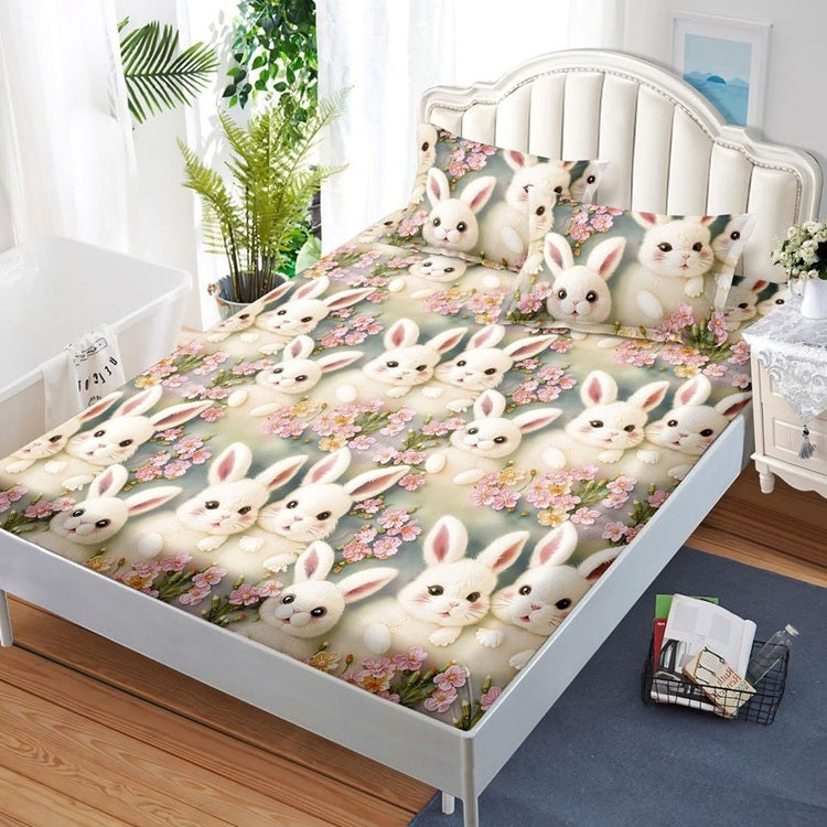 Чаршаф с ластик от финет 160x200 см + 2 калъфки