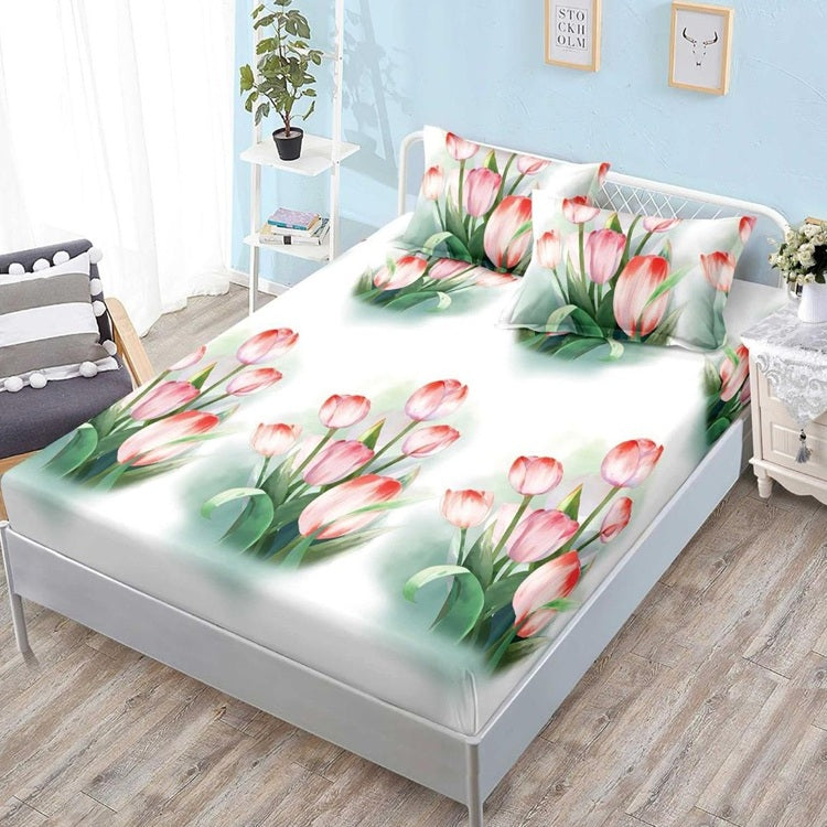 Чаршаф с ластик от финет 160x200 см + 2 калъфки