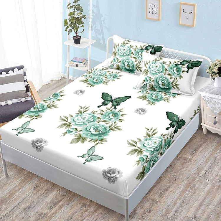 Чаршаф с ластик от финет 160x200 см + 2 калъфки