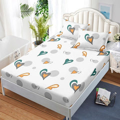 Чаршаф с ластик от финет 160x200 см + 2 калъфки