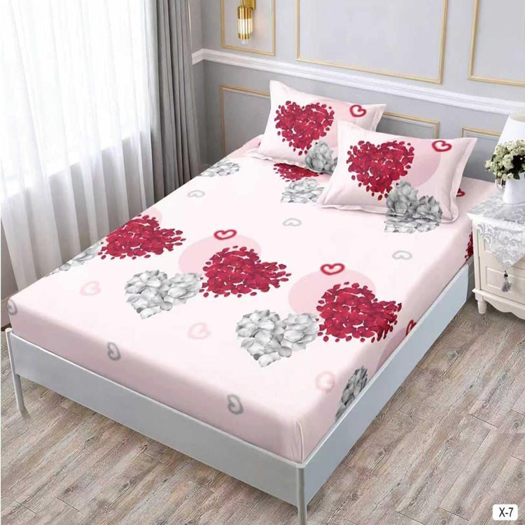 Чаршаф с ластик 180 x 200 см с 2 калъфки