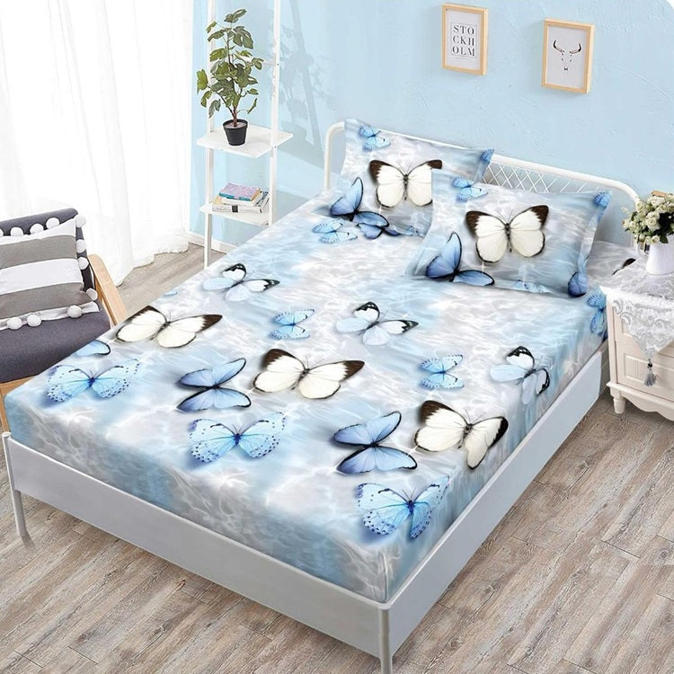 Чаршаф с ластик от финет 160x200 см + 2 калъфки