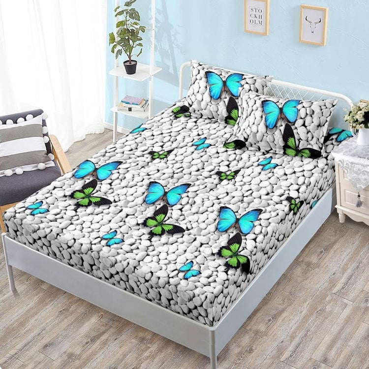 Чаршаф с ластик от финет 160x200 см + 2 калъфки