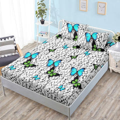 Чаршаф с ластик от финет 160x200 см + 2 калъфки