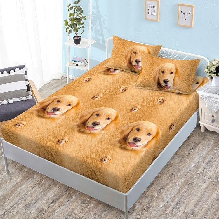 Чаршаф с ластик от финет 160x200 см + 2 калъфки