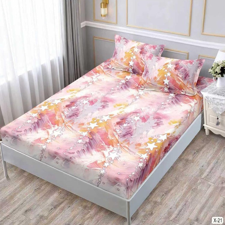 Чаршаф с ластик 180 x 200 см с 2 калъфки