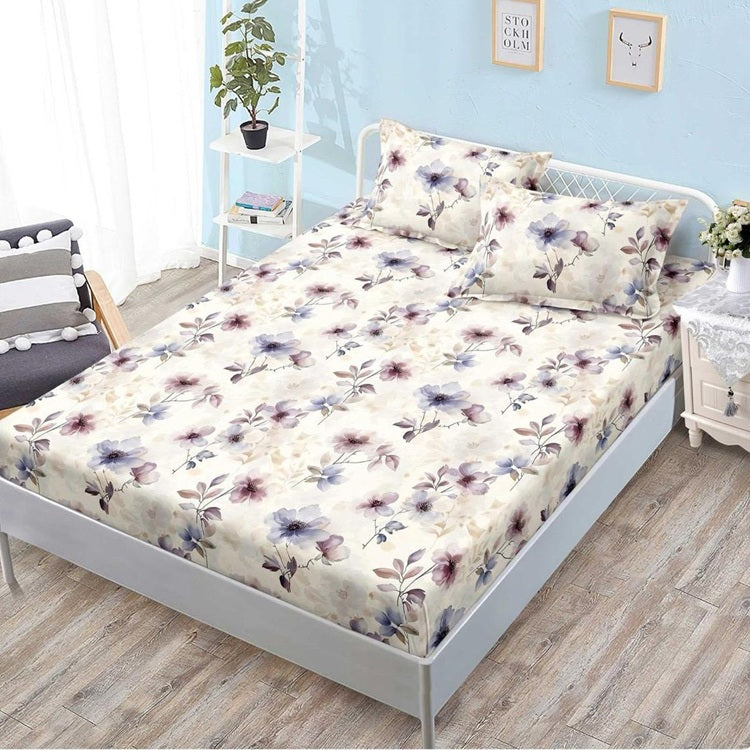 Чаршаф с ластик от финет 160x200 см + 2 калъфки